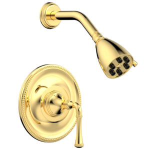 Phylrich BEADED Pressure Balance Shower Set – Lever Handle 207-21 – Polished Gold