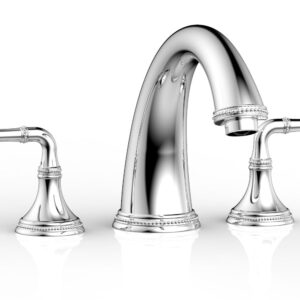 Phylrich BEADED Deck Tub Set – Lever Handles 207-40 – Polished Chrome