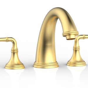 Phylrich BEADED Deck Tub Set – Lever Handles 207-40 – Burnished Gold