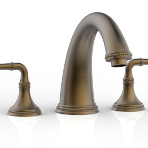 Phylrich BEADED Deck Tub Set – Lever Handles 207-40 – Old English Brass