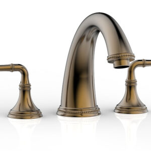 Phylrich BEADED Deck Tub Set – Lever Handles 207-40 – Antique Brass