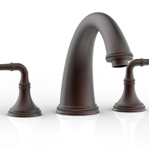 Phylrich BEADED Deck Tub Set – Lever Handles 207-40 – Weathered Copper