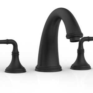 Phylrich BEADED Deck Tub Set – Lever Handles 207-40 – Matte Black