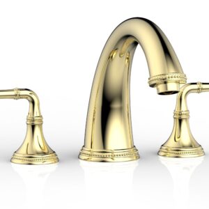 Phylrich BEADED Deck Tub Set – Lever Handles 207-40 – Polished Brass