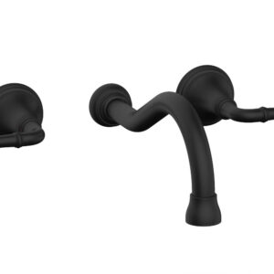 Phylrich COINED Wall Lavatory Set 208-11 – Matte Black