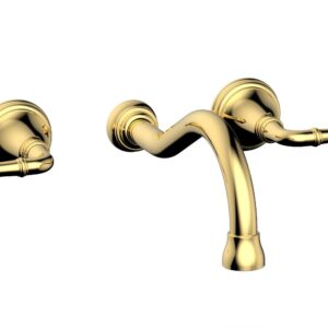 Phylrich COINED Wall Lavatory Set 208-11 – Polished Gold
