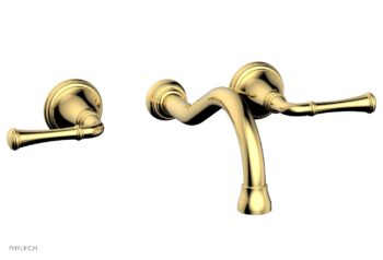 Phylrich COINED Wall Lavatory Set 208-11 - Polished Gold
