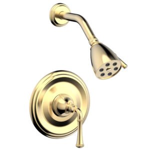 Phylrich COINED Pressure Balance Shower Set – Lever Handle 208-21 – Satin Brass
