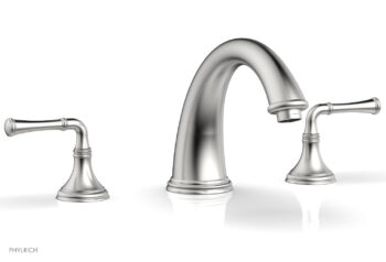 Phylrich COINED Deck Tub Set - Lever Handles 208-40 - Satin Chrome