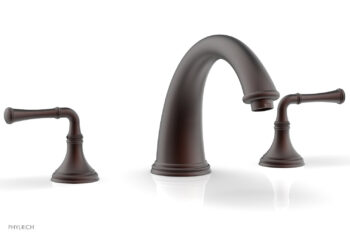 Phylrich COINED Deck Tub Set - Lever Handles 208-40 - Weathered Copper