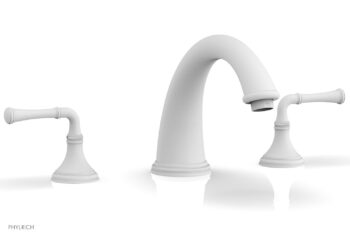 Phylrich COINED Deck Tub Set - Lever Handles 208-40 - Satin White