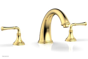 Phylrich COINED Deck Tub Set - Lever Handles 208-40 - Polished Gold