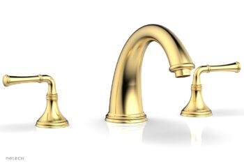 Phylrich COINED Deck Tub Set - Lever Handles 208-40 - Satin Gold
