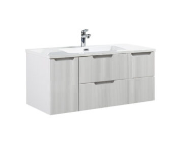 Them 48" White Fluted Vanity