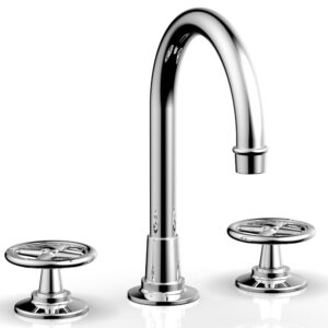 Phylrich WORKS Widespread Faucet – High Spout 220-01 – Polished Chrome