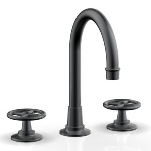 Phylrich WORKS Widespread Faucet – High Spout 220-01 – Gun Metal