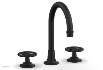 Phylrich WORKS Widespread Faucet - High Spout 220-01 - Matte Black