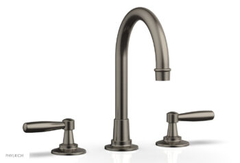 Phylrich WORKS Widespread Faucet - High Spout 220-02 - Pewter