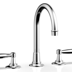 Phylrich WORKS Widespread Faucet – High Spout 220-02 – Polished Chrome