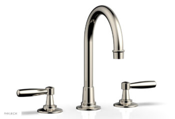 Phylrich WORKS Widespread Faucet - High Spout 220-02 - Polished Nickel