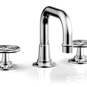 Phylrich WORKS Widespread Faucet – Low Spout 220-03 – Polished Chrome
