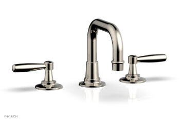 Phylrich WORKS Widespread Faucet - Low Spout 220-04 - Polished Nickel