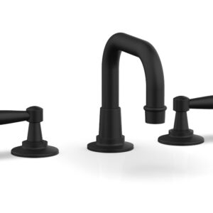 Phylrich WORKS Widespread Faucet – Low Spout 220-04 – Matte Black