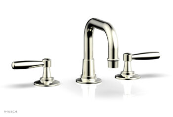 Phylrich WORKS Widespread Faucet - Low Spout 220-04 - Satin Nickel