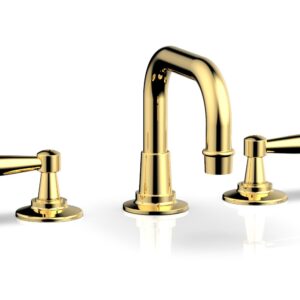 Phylrich WORKS Widespread Faucet – Low Spout 220-04 – Polished Gold