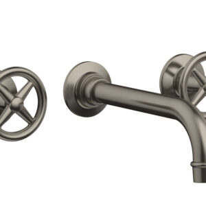 Phylrich WORKS Wall Lavatory Set – Cross Handles 220-11 – Pewter