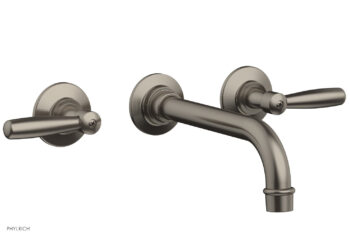 Phylrich WORKS Wall Lavatory Set - Lever Handles 220-12 - Pewter
