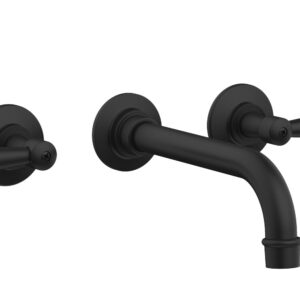 Phylrich WORKS Wall Lavatory Set – Lever Handles 220-12 – Matte Black