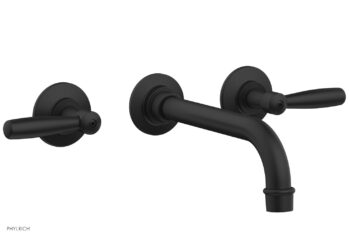Phylrich WORKS Wall Lavatory Set - Lever Handles 220-12 - Matte Black
