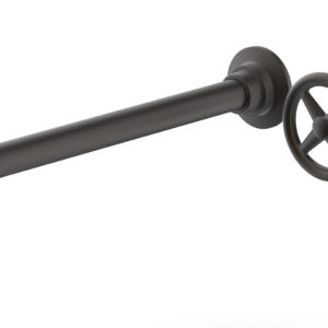 Phylrich WORKS 12″ Single Handle Wall Lavatory Set – Cross Handle 220-15-12 – Oil Rubbed Bronze