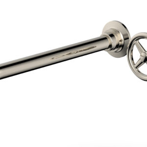 Phylrich WORKS 12″ Single Handle Wall Lavatory Set – Cross Handle 220-15-12 – Polished Nickel
