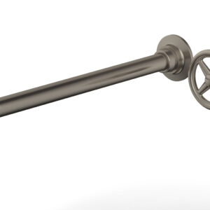 Phylrich WORKS 14″ Single Handle Wall Lavatory Set – Cross Handle 220-15-14 – Pewter