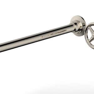 Phylrich WORKS 14″ Single Handle Wall Lavatory Set – Cross Handle 220-15-14 – Polished Nickel