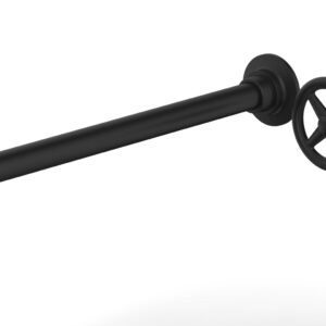 Phylrich WORKS 14″ Single Handle Wall Lavatory Set – Cross Handle 220-15-14 – Matte Black