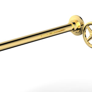 Phylrich WORKS 14″ Single Handle Wall Lavatory Set – Cross Handle 220-15-14 – Polished Gold