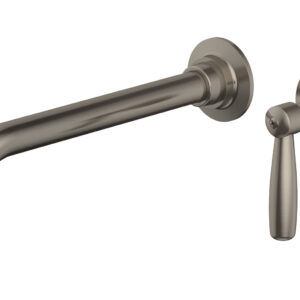 Phylrich WORKS 10″ Single Handle Wall Lavatory Set – Lever Handle 220-16-10 – Pewter