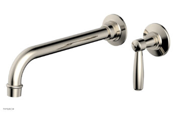 Phylrich WORKS 10" Single Handle Wall Lavatory Set - Lever Handle 220-16-10 - Polished Nickel
