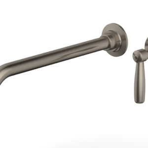 Phylrich WORKS 12″ Single Handle Wall Lavatory Set – Lever Handle 220-16-12 – Pewter
