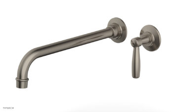 Phylrich WORKS 12" Single Handle Wall Lavatory Set - Lever Handle 220-16-12 - Pewter