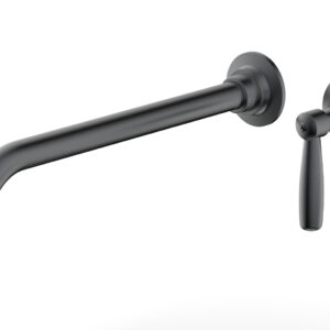 Phylrich WORKS 12″ Single Handle Wall Lavatory Set – Lever Handle 220-16-12 – Gun Metal