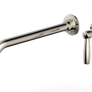Phylrich WORKS 12″ Single Handle Wall Lavatory Set – Lever Handle 220-16-12 – Polished Nickel