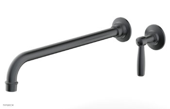 Phylrich WORKS 14" Single Handle Wall Lavatory Set - Lever Handle 220-16-14 - Gun Metal