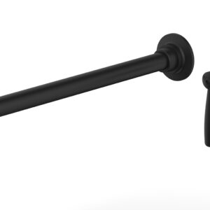 Phylrich WORKS 14″ Single Handle Wall Lavatory Set – Lever Handle 220-16-14 – Matte Black