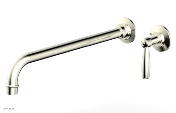 Phylrich WORKS 14" Single Handle Wall Lavatory Set - Lever Handle 220-16-14 - Satin Nickel