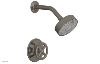 Phylrich WORKS Pressure Balance Shower Set - Cross Handle 220-21 - Pewter