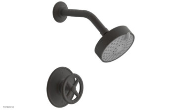 Phylrich WORKS Pressure Balance Shower Set - Cross Handle 220-21 - Oil Rubbed Bronze